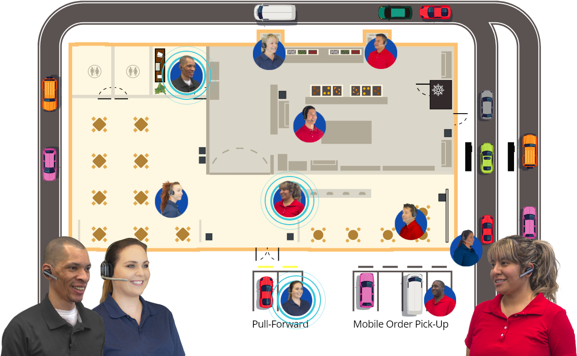 map_alert-1 A woman standing in front of a wall with several people on it.
