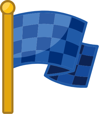 qsr-nitro-landing-nitro-leaderboard A blue checkered flag with a yellow pole.