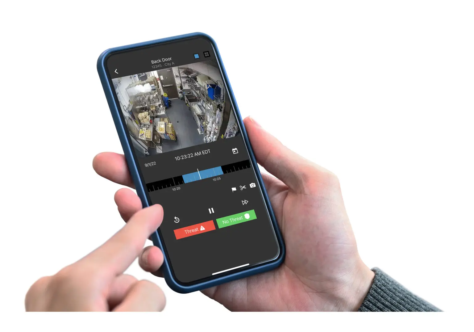 Mobile-Image-1536x1075 A person holding an iphone with video on it.