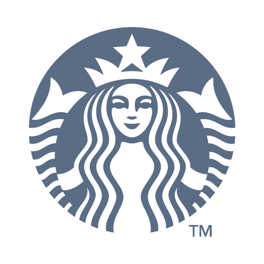A starbucks logo is shown on the front of a green background.