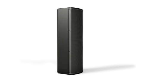 A tall metal cabinet with a black background