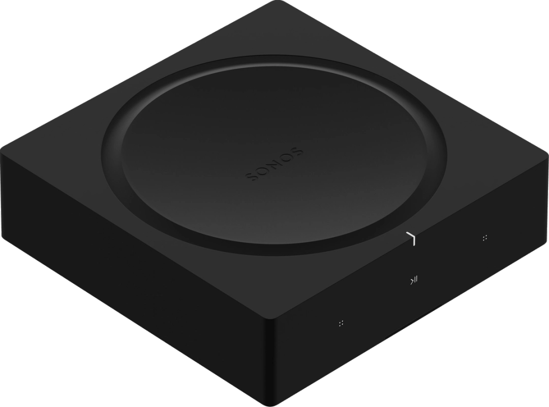 A black square with a button on it.