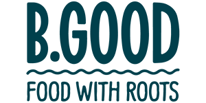 A black and blue logo for dr. Goodrich 's food with roots